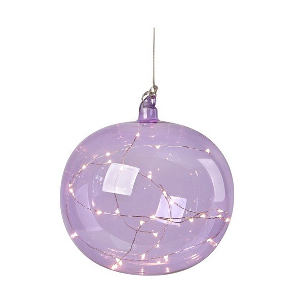 Pakabinama šviečianti Kalėdų dekoracija violetinės spalvos ø 18 cm Lina – Markslöjd