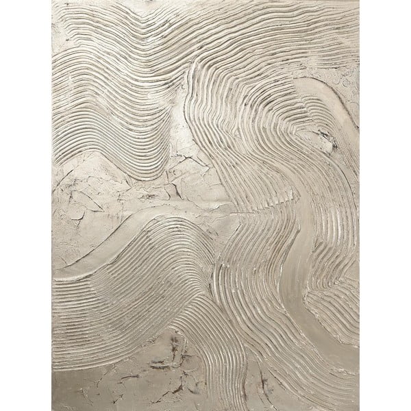 Paveikslas tapyba rankomis (tapyba) 88x118 cm Metallic Silver – Malerifabrikken