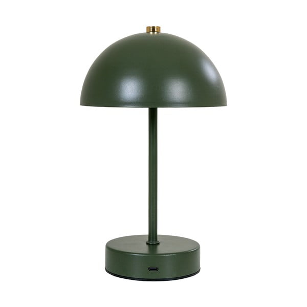 Tamsiai žalios spalvos stalinis šviestuvas LED (aukštis 25 cm) su metaliniu gaubtu Holt – House Nordic-image-3