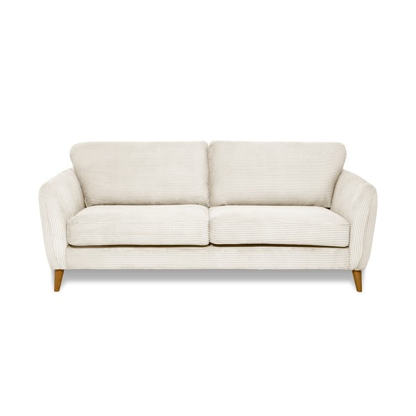Iš kordinio velveto sofa baltos spalvos 206 cm Paris – Scandic