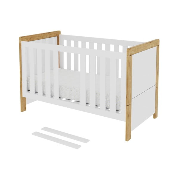 Balta reguliuojama lova Pinio Oakie, 70 x 140 cm-image-2