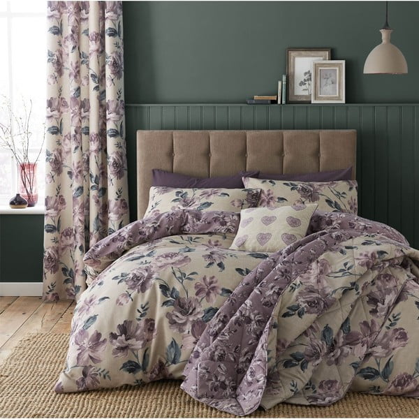 Dygsniuotas lovos užtiesalas Catherine Lansfield Painted Floral, 220 x 230 cm