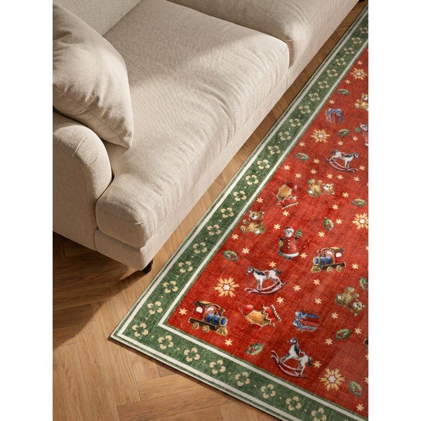 Raudonos spalvos/žalios spalvos kilimas su Kalėdų motyvu 160x230 cm Toy's Delight Nostalgic Noel Red Green – Villeroy&Boch-image-2
