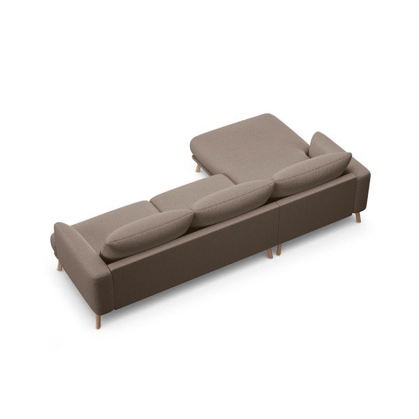 Taupe spalvos kampinė sofa (su kairiuoju kampu/su gultu) Naomi – Micadoni -image-2