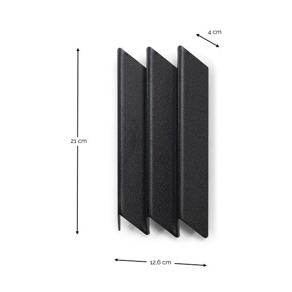 Juodos spalvos iš metalo sieninė lentyna 13 cm Sensu – Spinder Design-image-4