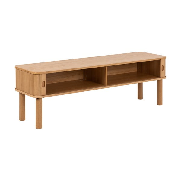 TV spintelė natūralios spalvos iš ąžuolo 140x45 cm Langley – Actona-image-3