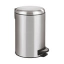 Sidabro spalvos pedalinė šiukšliadėžė Wenko Leman, 12 l