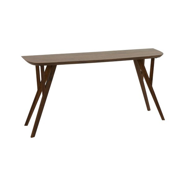 Tamsios natūralios spalvos iš akacijos masyvo konsolinis staliukas 44x160 cm Quenza – Light & Living