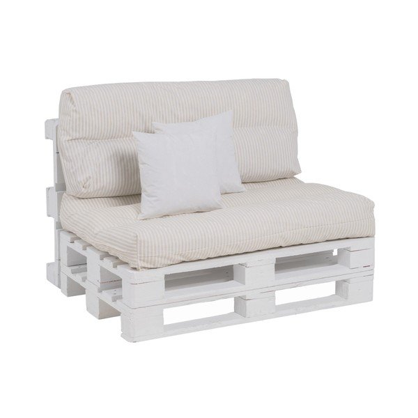 Sodo kėdžių paminkštinimai baltos spalvos/smėlio spalvos paletėms 4 vnt. 80x112 cm – Ixia