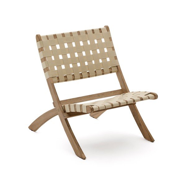 Natūralios spalvos medžio masyvo sodo krėslas Chabeli – Kave Home