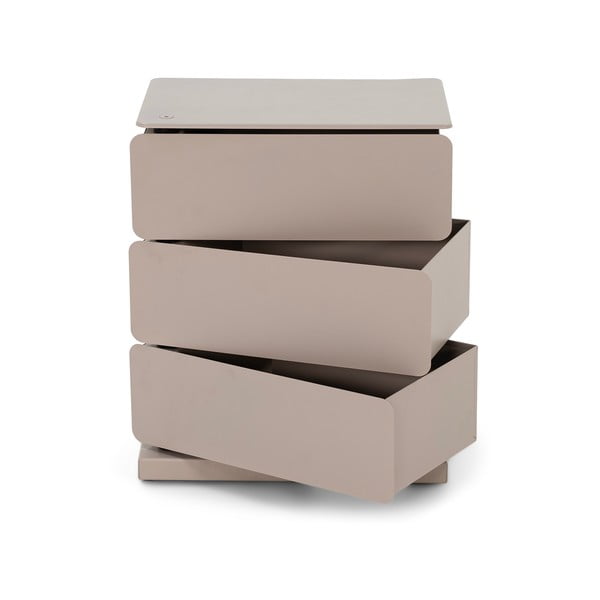 Taupe spalvos iš metalo šoninė spintelė 37x45x26 cm Joey – Spinder Design-image-3