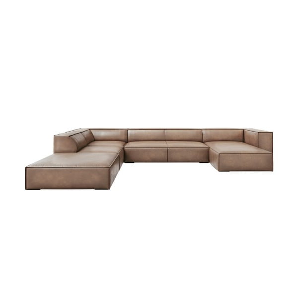 Šviesiai ruda odinė kampinė sofa (kairysis kampas) Madame - Windsor & Co Sofas