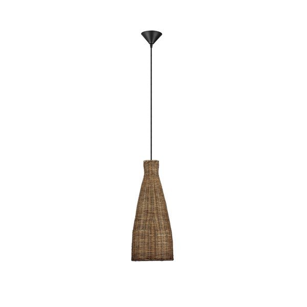 Natūralios spalvos iš rotango kabantis šviestuvas ø 19,5 cm Rielo – Nova Luce