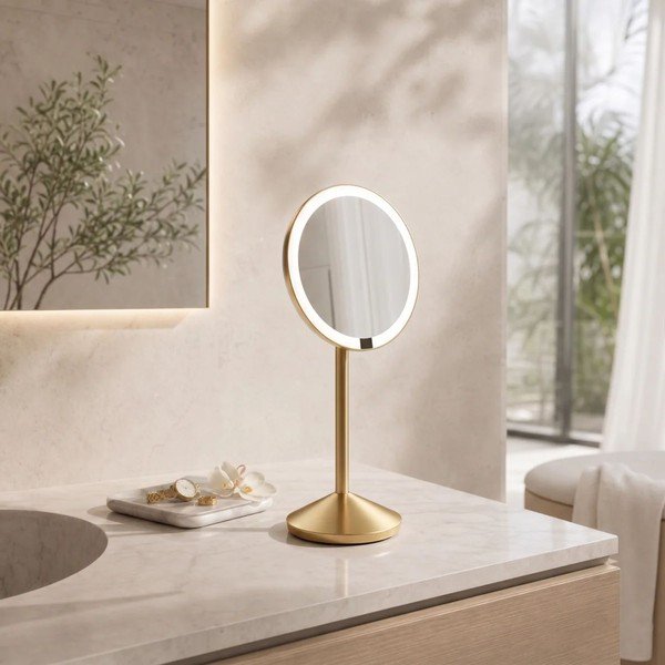 Kosmetinis veidrodis (didinimas  5x) su apšvietimu/didinantis ø 12 cm – simplehuman-image-1