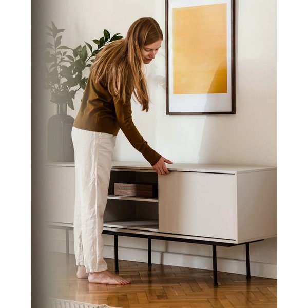 Pilkai smėlinės spalvos TV spintelė 189x61x42 cm Mod – noo.ma-image-3