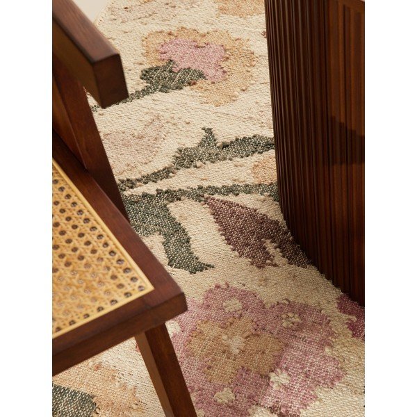 Rankų darbo kreminės spalvos iš džiuto kilimas 80x200 cm Roya Violette – Elle Decoration-image-3