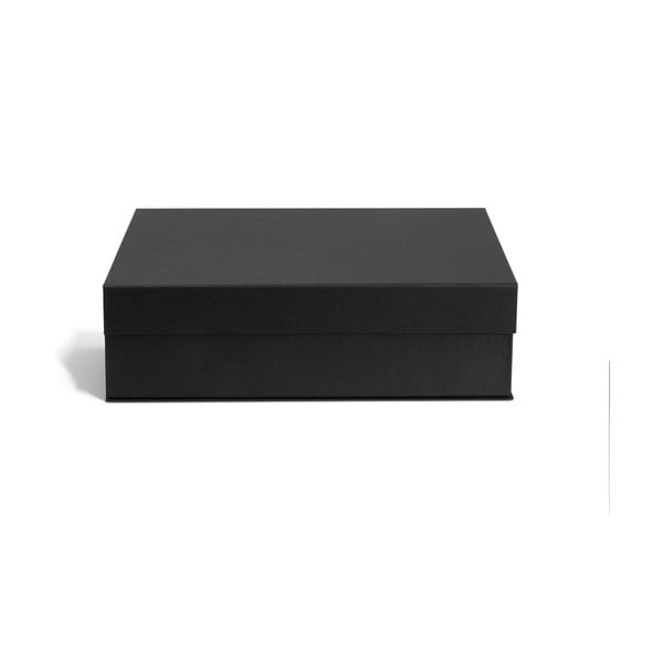 Tamsiai pilkos spalvos iš kartono daiktadėžės su dangčiu 3 vnt. 42,5x29,5x13 cm Kian Paper Laminate – Bigso-image-3