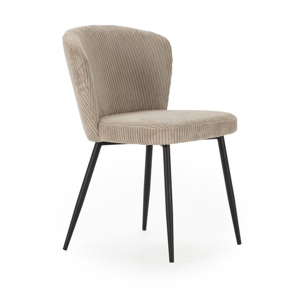 Iš velveto valgomojo kėdės smėlio spalvos 4 vnt. Megan – Marckeric