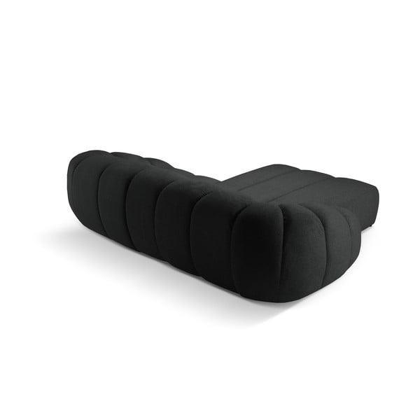 Kampinė sofa juodos spalvos (su kairiuoju kampu) Diana – Micadoni -image-3