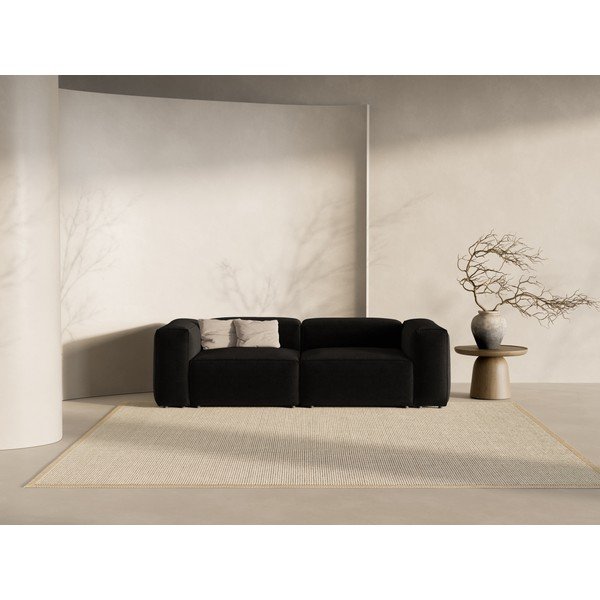 Juodos spalvos sofa 264 cm Bergamo – Cosmopolitan Design-image-1