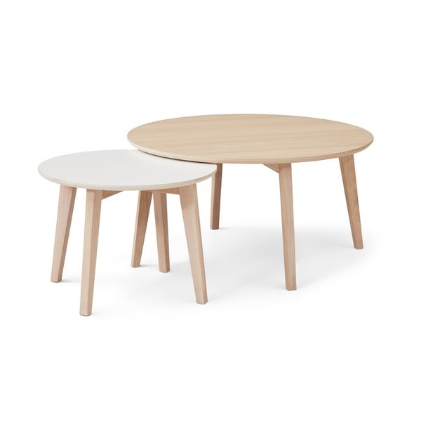 Kavos staliukas su ąžuolo stalviršiu Hammel Iris Ø 90 cm-image-3