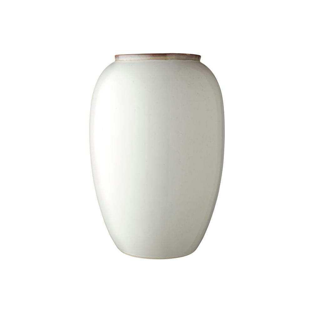 Kreminės spalvos keramikos vaza Bitz Basics Cream, aukštis 50 cm