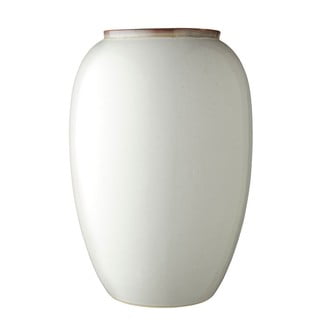 Kreminės spalvos keramikos vaza Bitz Basics Cream, aukštis 50 cm