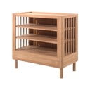 Natūralios spalvos iš ąžuolo masyvo su vystymo stalu vaikiška šoninė spintelė 100x95x55 cm Forrest – Vipack