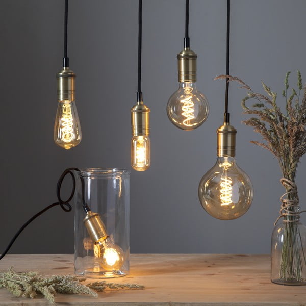 Su kaitinimo siūleliu lemputė šilta balta 3 W su pritemdymo funkcija E27, Spiral Filament – Star Trading-image-4