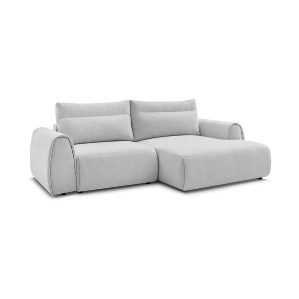 Kampinė sofa šviesiai pilkos spalvos Aden – Bobochic Paris-image-3