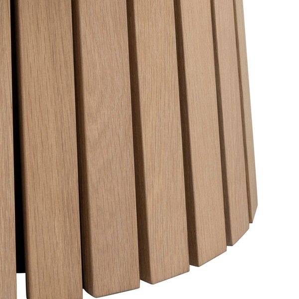 Apvalus ąžuolo dekoro kavos staliukas ø 80 cm Christo - Actona-image-4
