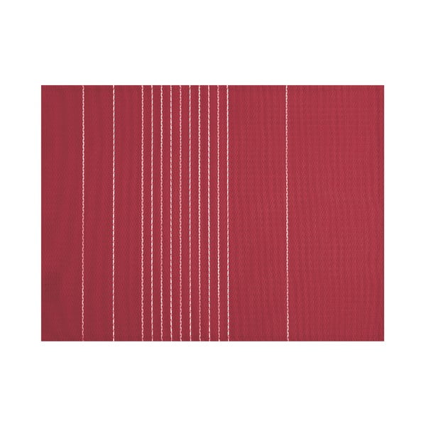 Tiseco Home Studio Stripe vyno raudonos spalvos kilimėlis, 45 x 33 cm