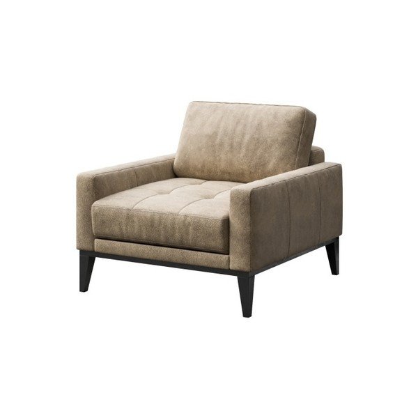 Smėlio spalvos dirbtinės odos krėslas MESONICA Musso Tufted-image-2