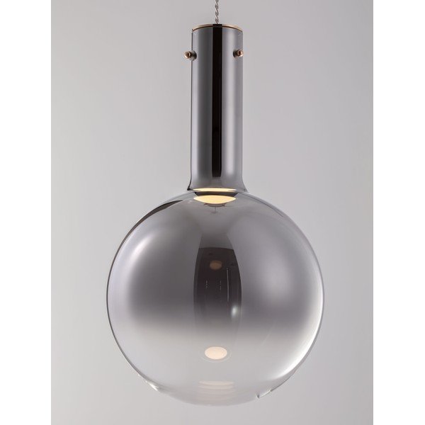 Pilkos spalvos iš stiklo kabantis šviestuvas LED su pritemdymo funkcija ø 25 cm Nostos – Nova Luce-image-2