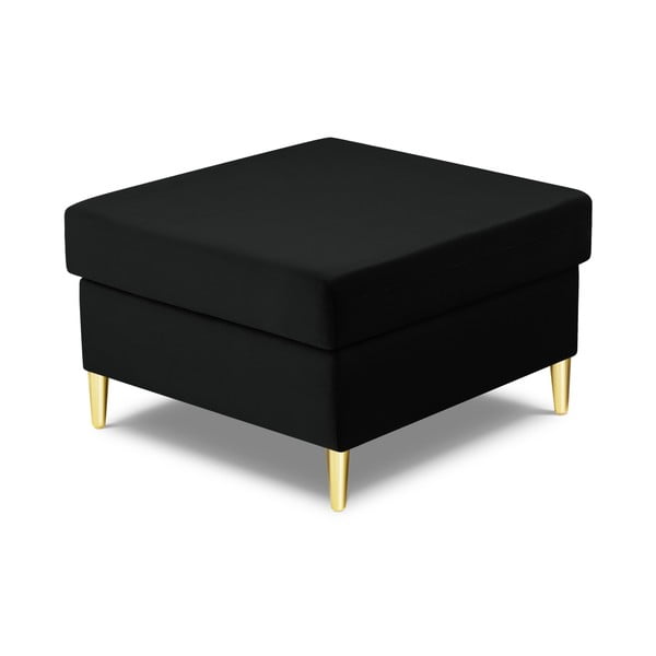 Juodos spalvos iš velveto taburetė Kyoto – Cosmopolitan Design-image-2