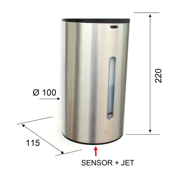 Automatinis iš nerūdijančio plieno muilo dozatorius matinės sidabrinės spalvos 650 ml – Sapho-image-3