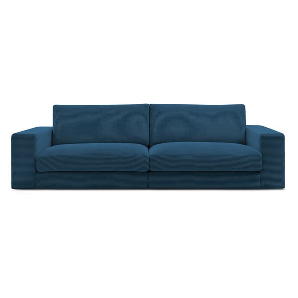 Tamsiai mėlynos spalvos iš kordinio velveto sofa 274 cm Leonard – Bobochic Paris