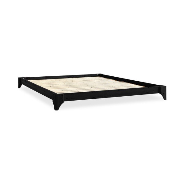 Pušies medienos dvigulė lova su čiužiniu Karup Design Elan Comfort Mat Black/Black, 160 x 200 cm-image-3