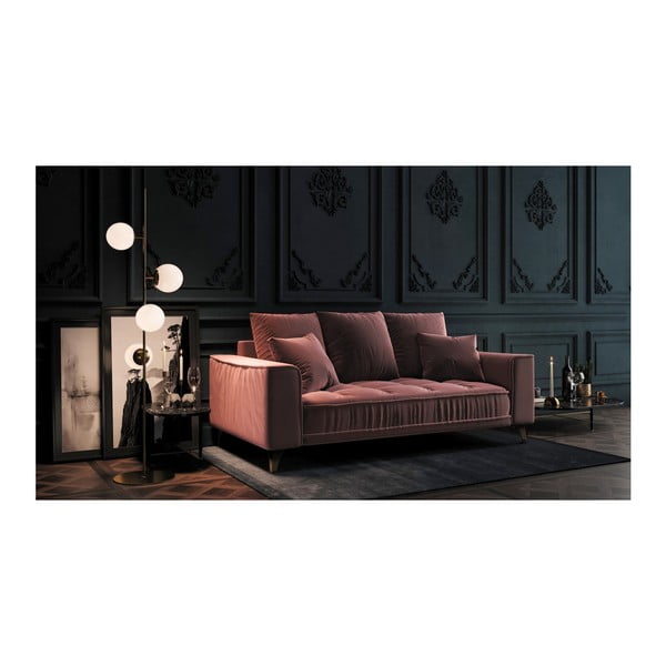 Tamsiai žalia aksominė sofa Devichy Chloe, 204 cm-image-3