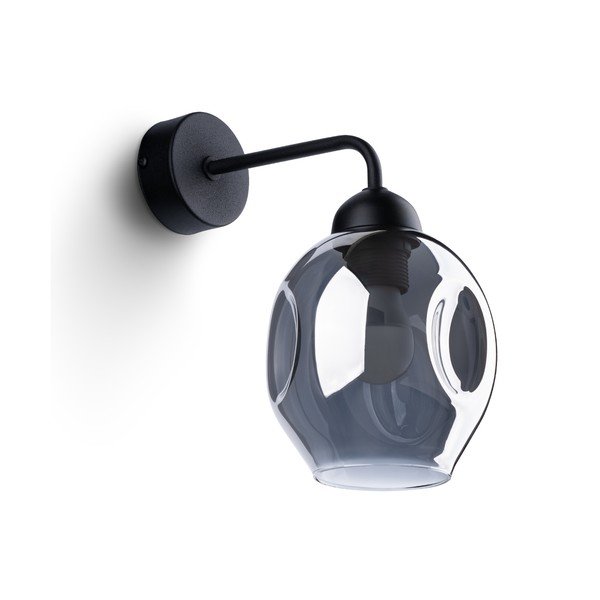 Juodos spalvos sieninė lempa ø 25 cm Garten – Sollux