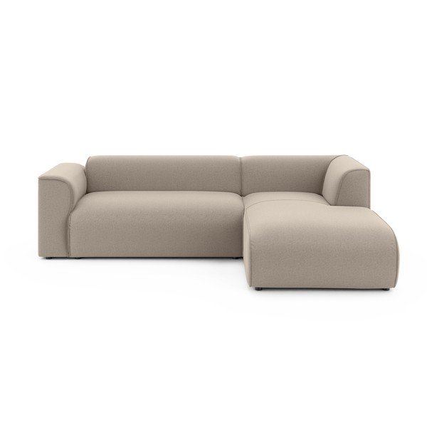 Šviesiai rudos spalvos kampinė sofa (su dešiniuoju kampu/su gultu) Merid  – Ropez