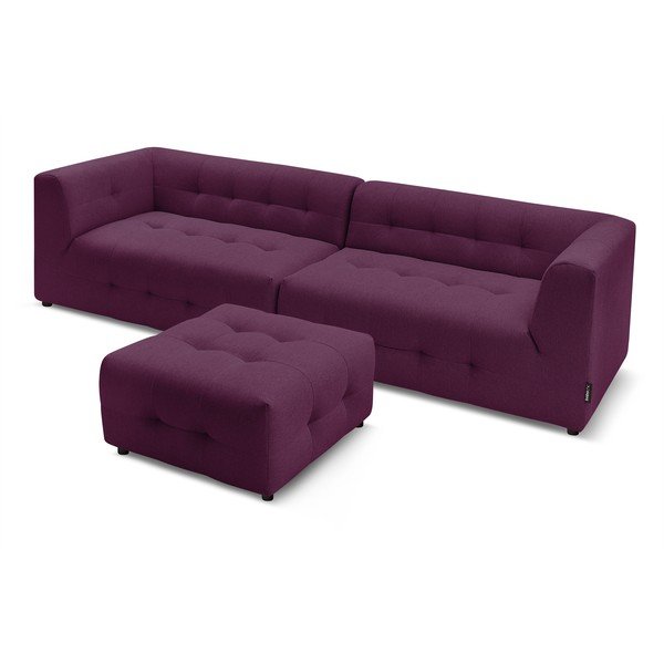 Tamsiai violetinė sofa 324 cm Kleber - Bobochic Paris-image-4