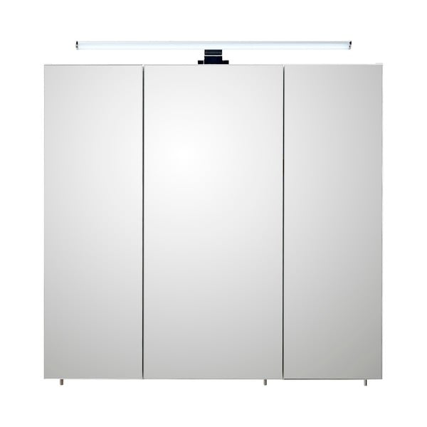 Balta pakabinama vonios kambario spintelė su veidrodžiu 75x70 cm Set 360 - Pelipal