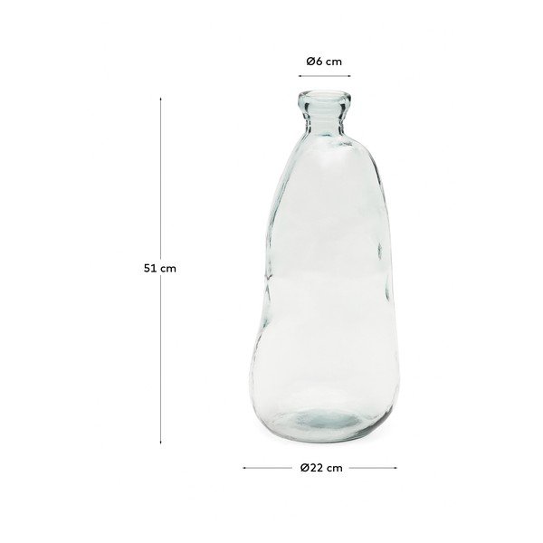 Iš perdirbto stiklo aukšta vaza (aukštis 51 cm) Brenna – Kave Home-image-4