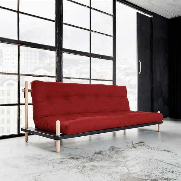 Sofa-lova "Karup Point", juoda/žalio buko/raudona