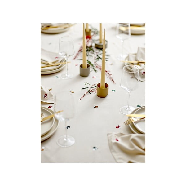 Iš medvilnės staltiesė 140x220 cm Hearts Embloidery – Södahl-image-2