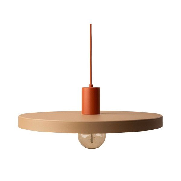 Smėlio spalvos iš metalo kabantis šviestuvas ø 40 cm Ori – Micadoni 