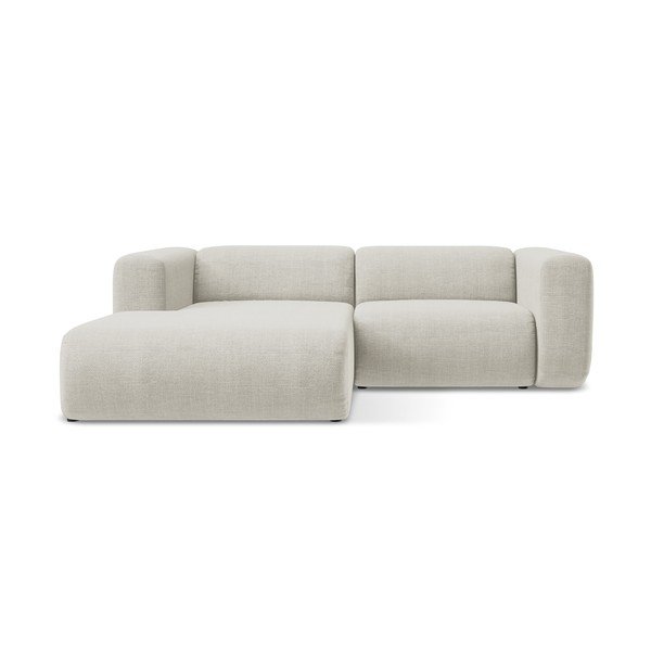 Smėlio spalvos kampinė sofa (su kairiuoju kampu/su gultu) Ekahi – Makamii