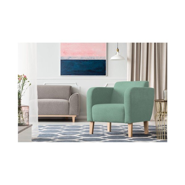 Mėtų žalios spalvos fotelis "Kooko Home Swing-image-1