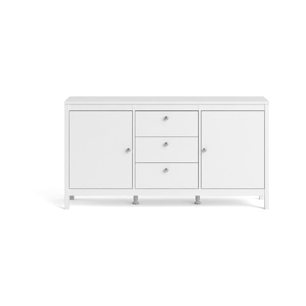 Žema šoninė spintelė baltos spalvos 151x80 cm Madrid – Tvilum-image-2